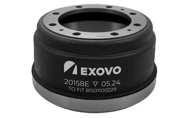 Барабан тормозной EXOVO 20158E 360 мм, высота 223 мм, 10 отверстий, MAN и SHACMAN