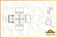 Крестовина карданного вала 52x148 Sonder 40.012.0045 для грузовиков DAF