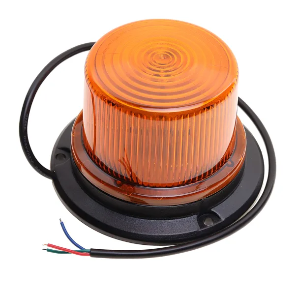 Маяк импульсный светодиодный 12/24 В стационарный жёлтый MEGAPOWER 370-34-004
