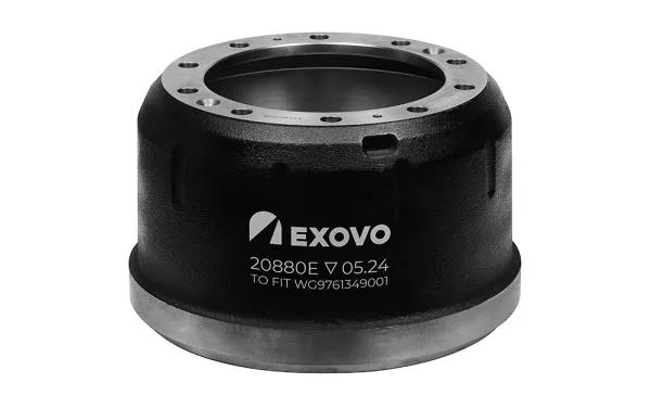 Барабан тормозной HOWO EXOVO 20880E, диаметр 410 мм, ширина накладки 236 мм, высота 285 мм