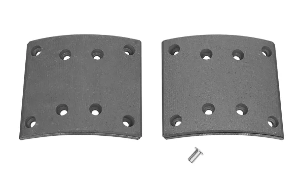 Накладки тормозные EXOVO 24214E STD 410х160 HOWO, SITRAK, комплект с заклёпками