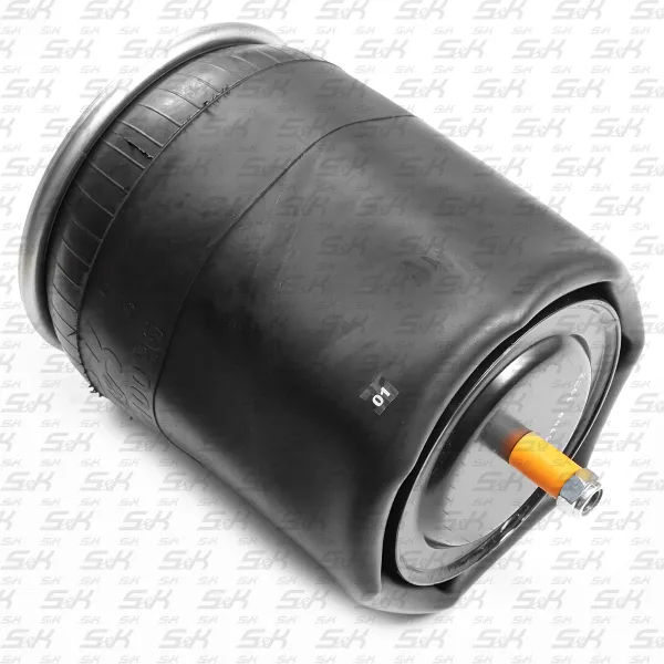 Пневморессора S&K GMBH SK-0010026-01, металлический поршень, верх 1*М24, низ 1*М16