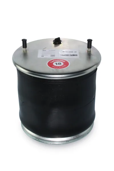 Пневморессора с металлическим поршнем SK-0010038-01, верх 1×M22 и 2×M12, низ 4×M12