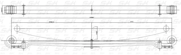 Рессора S&K GMBH 2-листовая MAN 1850 мм, ширина 90 мм