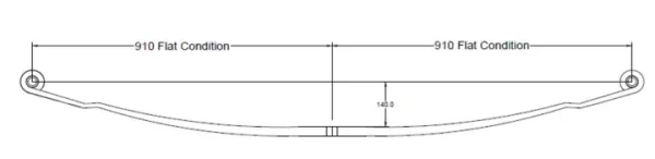 Лист рессоры 1-й S&K GMBH SK-2950202-01, длина 1820 мм