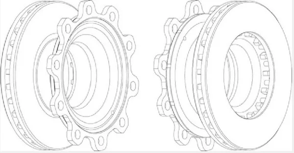 Диск тормозной вентилируемый S&K GMBH SK-3120019-01 377x290x45, 10 отверстий d23