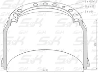 Барабан тормозной задний 410×220 H300 d298/335 10×23 MAN, SHACMAN — S&K GMBH