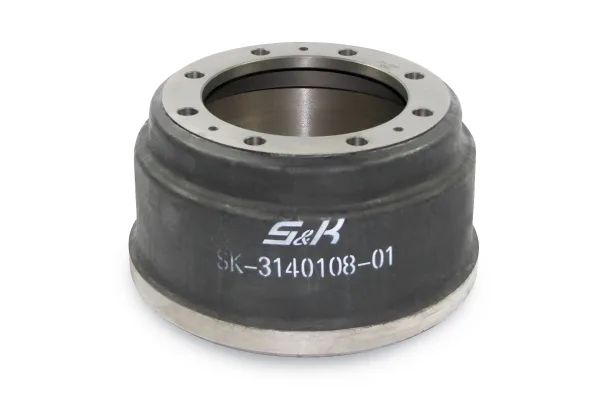 Барабан тормозной S&K GMBH SK-3140108-01, 410 мм, высота 222 мм, 10 отв. М12×1,5, MAN, SHACMAN