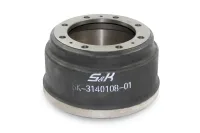 Барабан тормозной S&K GMBH SK-3140108-01, 410 мм, высота 222 мм, 10 отв. М12×1,5, MAN, SHACMAN