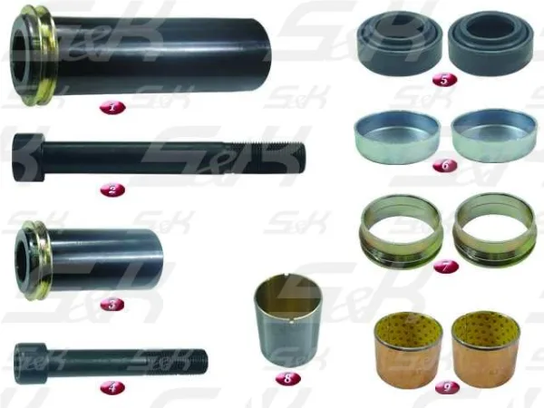 Ремкомплект суппорта S&K GMBH SK-3300043-01 направляющие, болты, пыльники