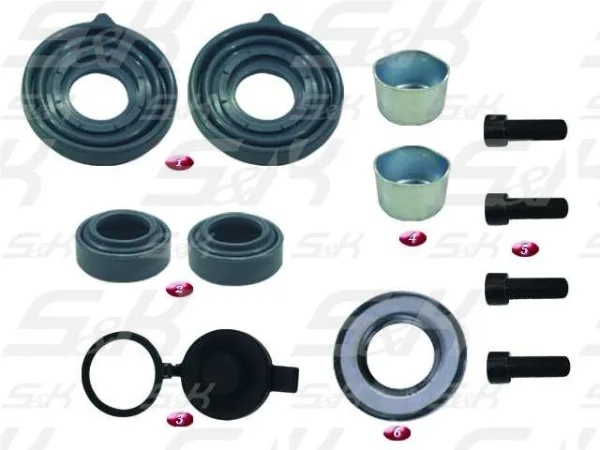 Ремкомплект суппорта S&K GMBH SK-3300047-01: болты, заглушки, сальники, пыльники