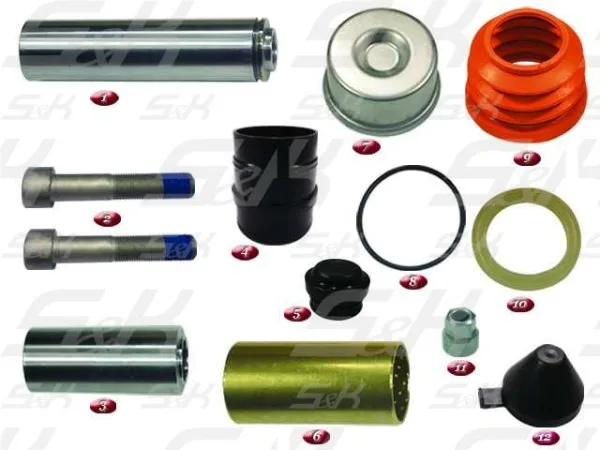 Ремкомплект суппорта S&K GMBH SK-3300074-01 с втулками и пыльником