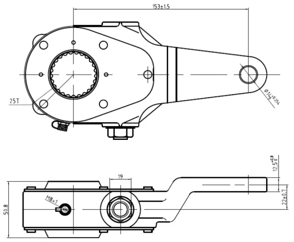 Рычаг тормозной механический S&K GMBH SK-3390085-01, передний правый, 1 отв.