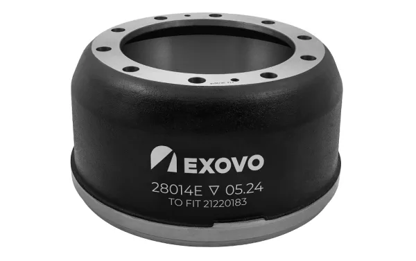 Барабан тормозной EXOVO 28014E Ø419×192 мм, высота 238 мм, прицепные оси