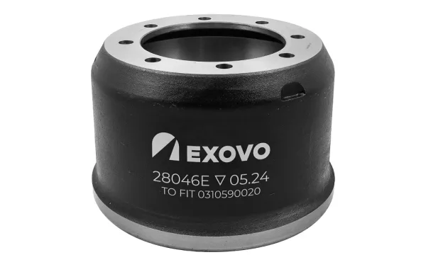 Барабан тормозной BPW EXOVO 28046E, диаметр 360 мм, ширина накладки 255 мм, высота 263 мм