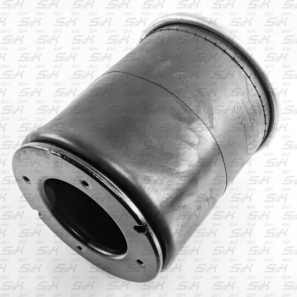 Пневморессора S&K GMBH SK-4028K-01 металлический поршень, верх 1*M22 и 2*M12, низ 4*М12