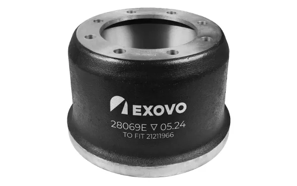 Барабан тормозной EXOVO 28069E 350×214 мм, высота 265 мм, резьба М24×2