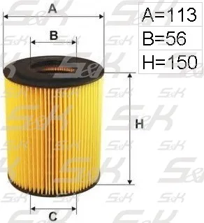 Фильтрующий элемент масла S&K GMBH SK-5810011-01, высота 150 мм