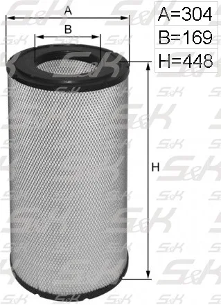 Воздушный фильтр S&K GMBH SK-5850013-01 высотой 448 мм для DAF и Scania