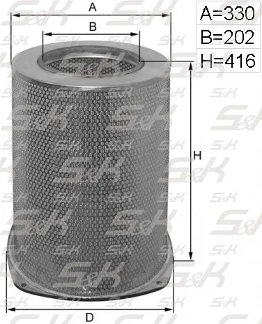 Воздушный фильтр S&K GMBH SK-5850014-01 высотой 416 мм