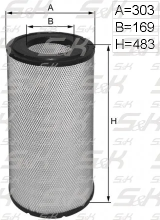 Фильтр воздушный S&K GMBH SK-5850020-01, высота 483 мм