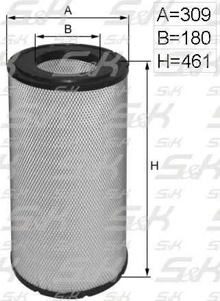 Воздушный фильтр S&K GMBH SK-5850021-01, высота 461 мм
