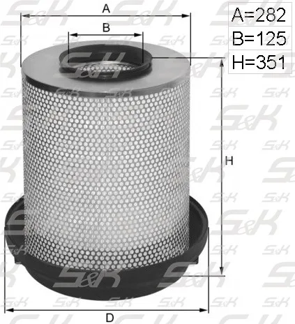 Воздушный фильтр S&K GMBH SK-5850034-01, высота 351 мм