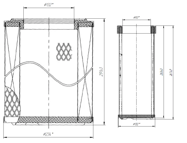 Фильтр воздушный S&K GMBH SK-5850173-01, комплект 2 шт для КАМАЗ