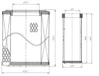 Фильтр воздушный S&K GMBH SK-5850173-01, комплект 2 шт для КАМАЗ