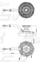 Вискомуфта привода вентилятора без крыльчатки для Scania S&K GMBH SK-7060010-02