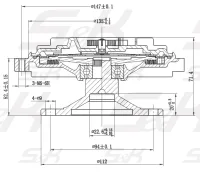 Вискомуфта привода вентилятора d160 Mercedes-Benz S&K GMBH SK-7140011-02
