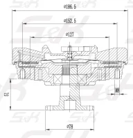 Вискомуфта привода вентилятора MAN D187 S&K GMBH SK-7140017-02, оригинал 51066300067