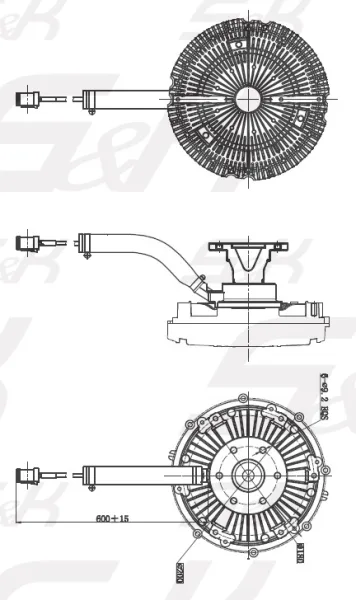 Вискомуфта вентилятора охлаждения двигателя MAN S&K GMBH SK-7140019-02