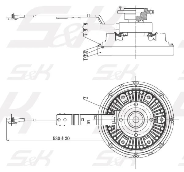 Вискомуфта привода вентилятора без крыльчатки Scania S&K GMBH SK-7140021-02