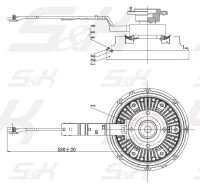 Вискомуфта привода вентилятора без крыльчатки Scania S&K GMBH SK-7140021-02