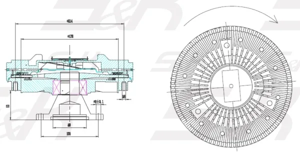 Вискомуфта привода вентилятора S&K GMBH SK-7140026-02 для грузовиков Iveco
