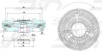 Вискомуфта привода вентилятора S&K GMBH SK-7140026-02 для грузовиков Iveco