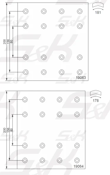 Тормозные накладки S&K GMBH Premium Line 420х200 мм для DAF и Bova
