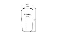 Оболочка пневмоамортизатора кабины EXOVO 71720E H 460 мм, ø240 мм для BPW, MAN, Mercedes-Benz
