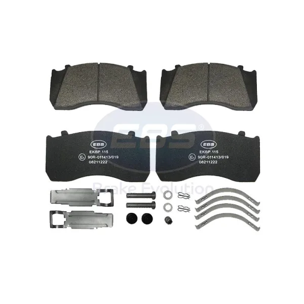 Колодки тормозные дисковые EBS EKBP.115 WVA 29148, 174 × 84 × 33,8 мм, MAN, Mercedes-Benz