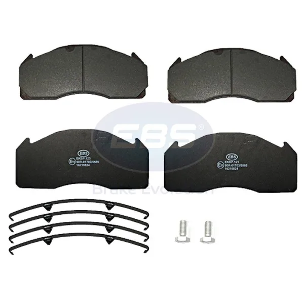 Колодки тормозные дисковые EBS EKBP.125 WVA 29125, суппорт D DUCO, 249,3×111×29,2 мм