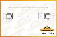 Амортизатор задней подвески MAN F2000, TGA, TGS, TGX Sonder 09.001.1042