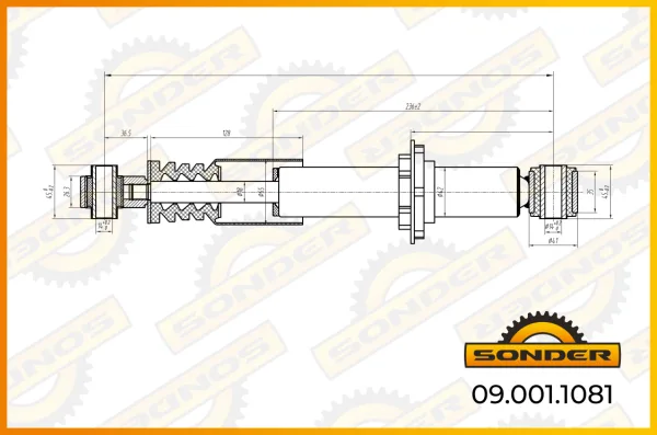 Амортизатор кабины задний Volvo FH, FH II, FM — Sonder 09.001.1081, Volvo 21739593