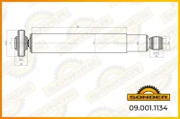 Амортизатор задней подвески Sonder 09.001.1134 522/881 мм проушина/проушина Scania