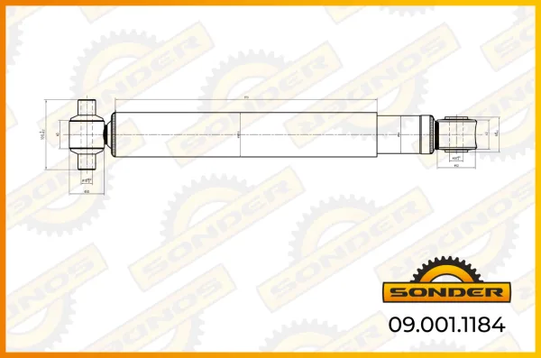 Амортизатор передней подвески Volvo FH, FM, FMX 527/880 мм O/O Sonder 09.001.1184