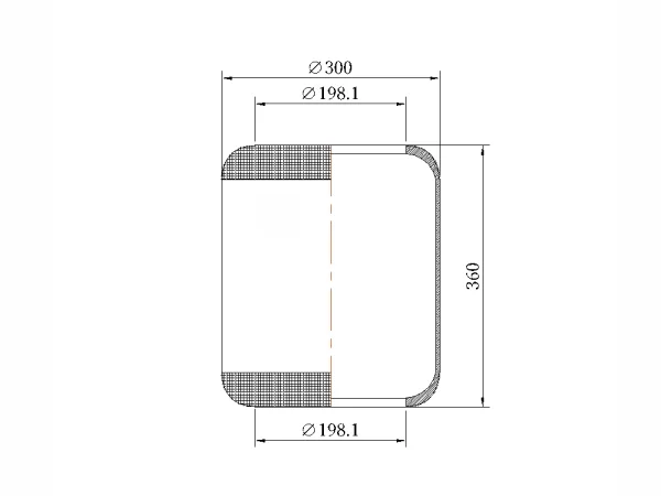 Пневморессора Sonder Premium без стакана и крышки (чулок) 295/360 мм BPW, MAN, Renault