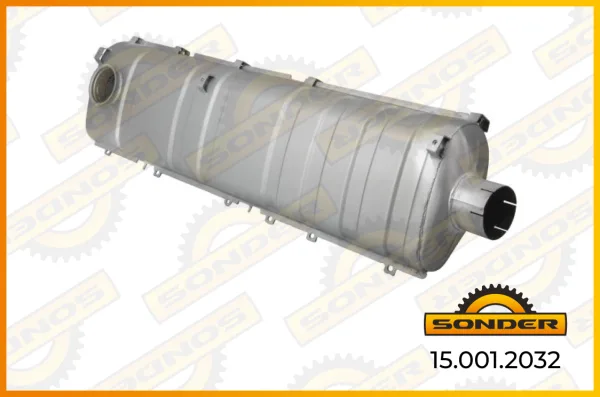 Глушитель выхлопа основной Volvo FH, FM, двигатель D13A — Sonder 15.001.2032