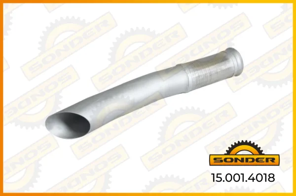 Труба выхлопная передняя с гофрой Mercedes-Benz Actros MP2/MP3 Sonder 15.001.4018