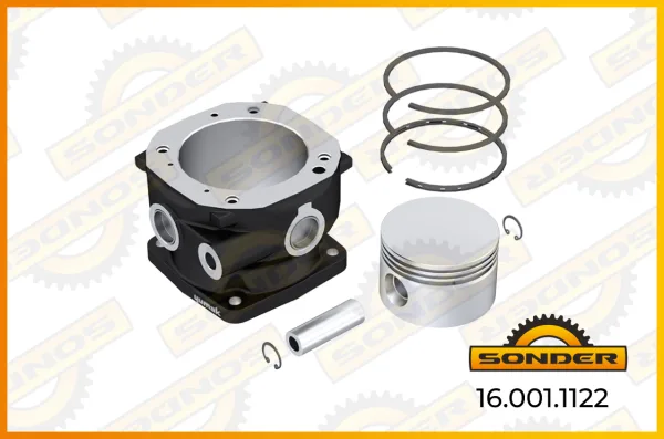 Поршневая группа компрессора в сборе d90.0 MAN Sonder 16.001.1122, водяное охлаждение