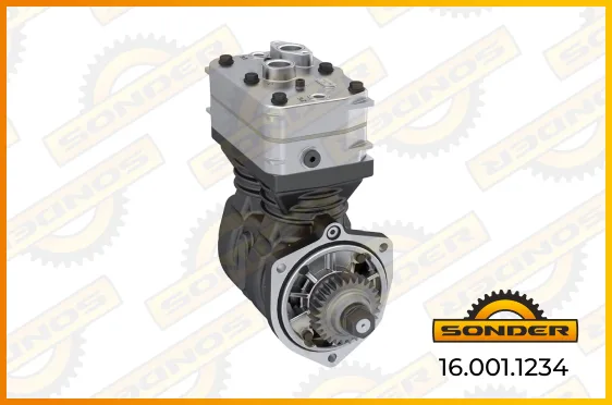 Компрессор воздушный двухцилиндровый Renault Premium, Kerax, TR Sonder 16.001.1234